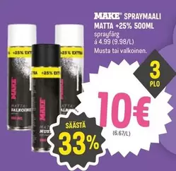 Mat - SPRAYMAALI MATTA +25%