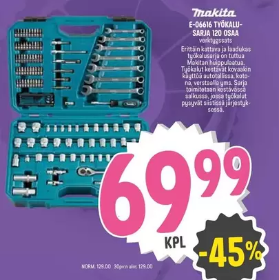 Makita - TYÖKALU-SARJA 120 OSAA