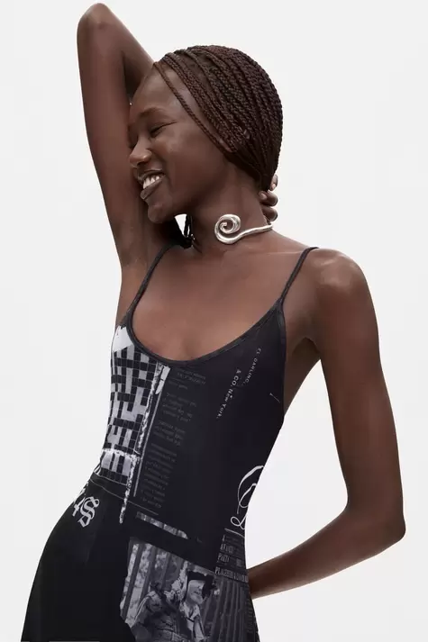 Printed strappy dress