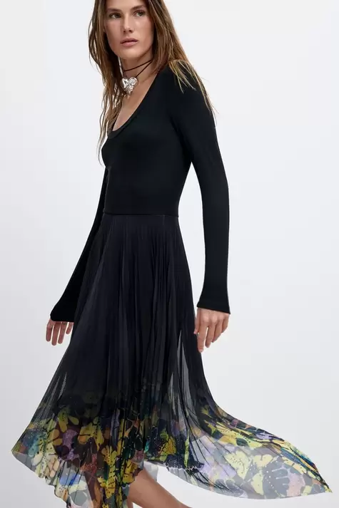 Long-Sleeved Midi Dress M. C. Lacroix