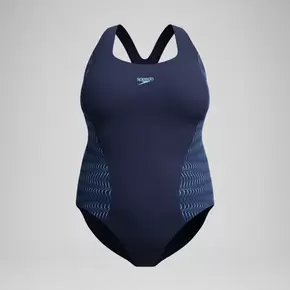 Women's Plus Size Medalist Placement Swimsuit Navy/Blue