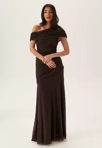 Off Shoulder Mesh Gown