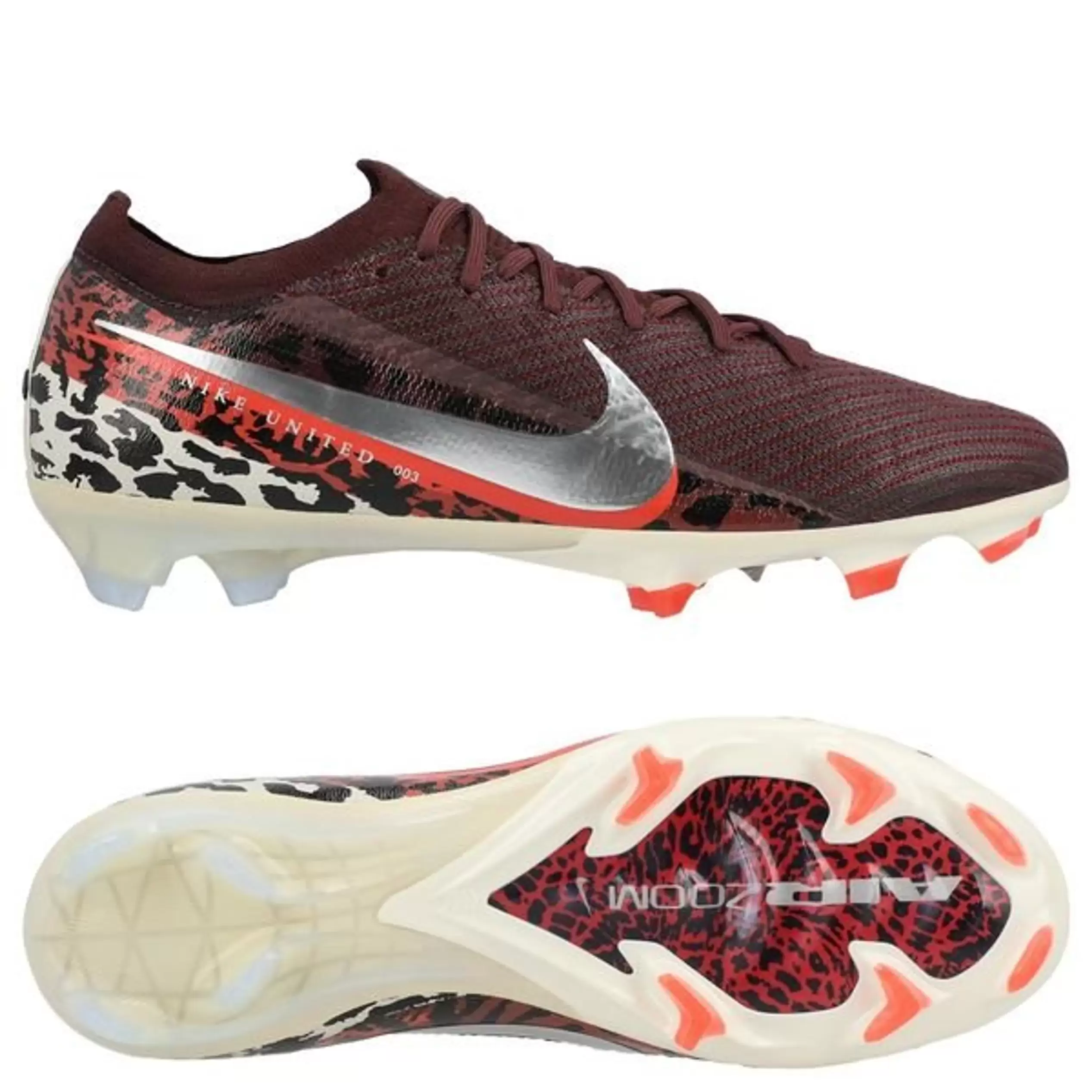 Nike Air Zoom Mercurial Vapor 16 Elite FG United - Punainen/Hopea/Universal Red/Harmaa
