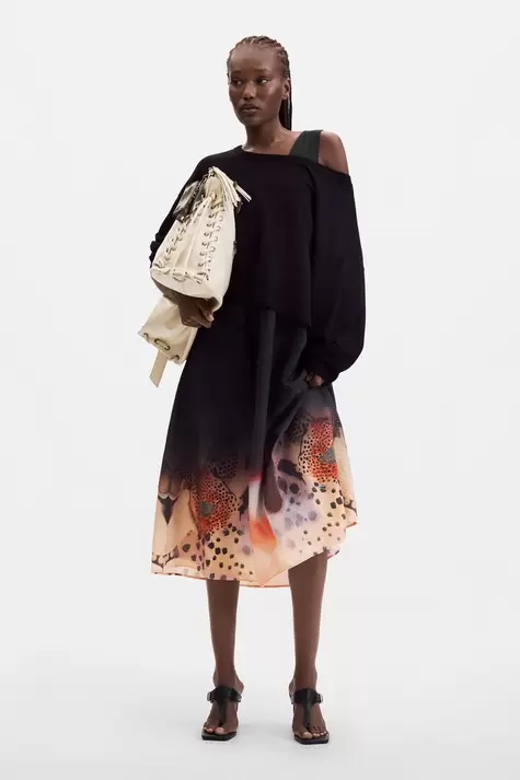 2-in-1 midi dress