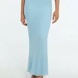 Maxi skirt with lace