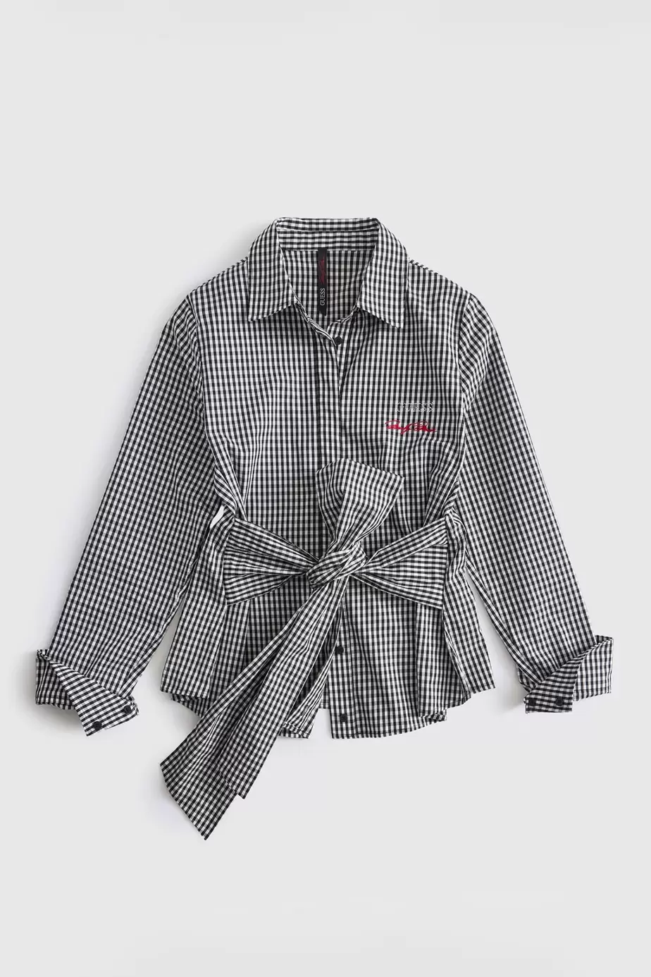 Printed bow shirt