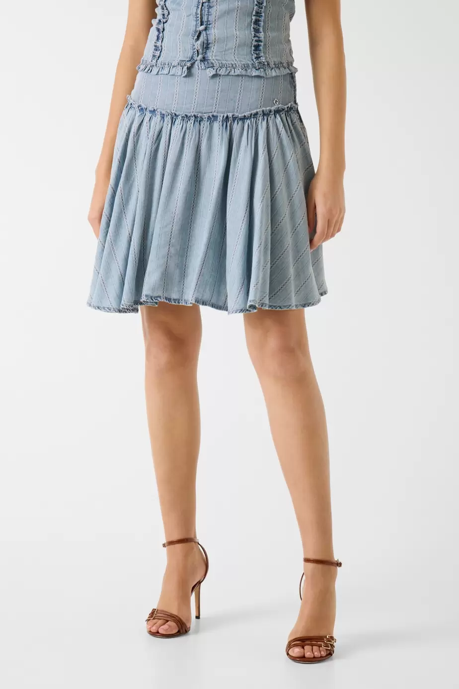Pleated midi skirt