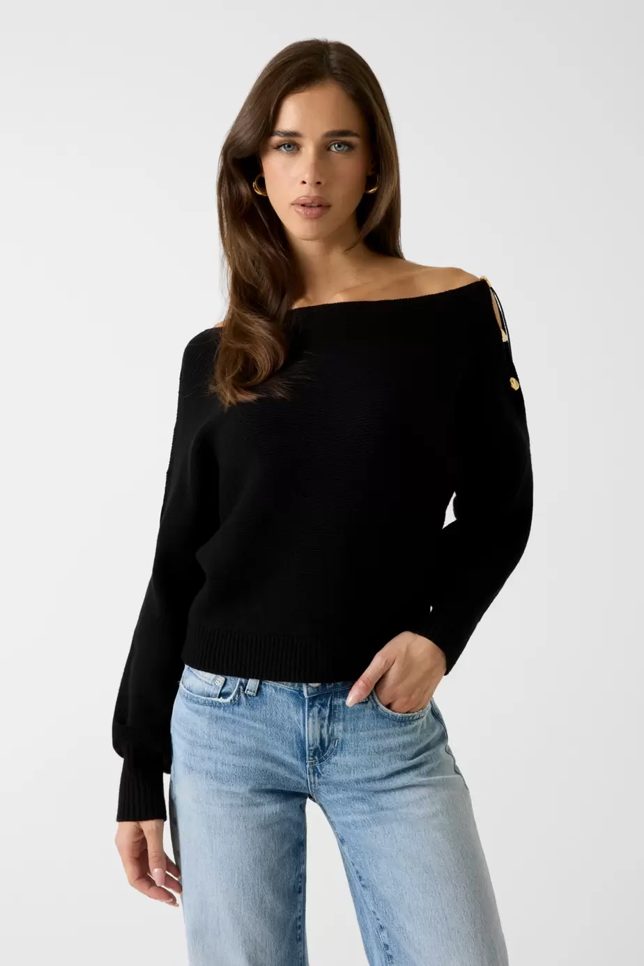 One-shoulder sweater
