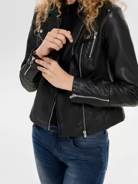 ONLY ONLGEMMA Keinonahkatakki - Black - 15153079