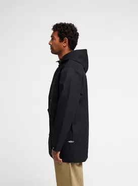 Diamond Rain Men Black Waterproof Hooded Jacket