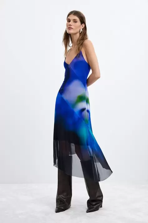 Asymmetrical Slip Dress M C Lacroix
