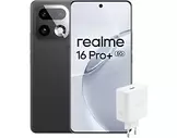 Realme 16 Pro+ 5G puhelin, 256/8 Gt, harmaa + laturi