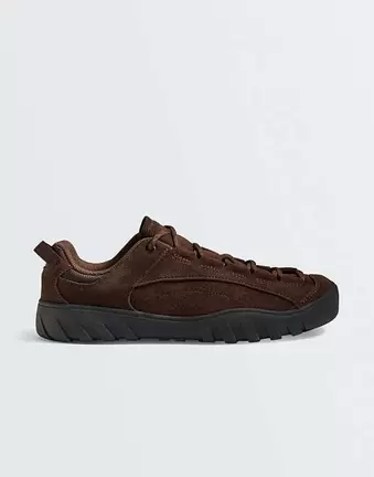 OYSHO Split-leather trainers in brown