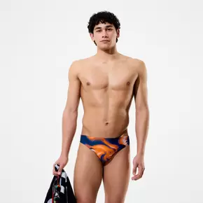 Men's Team Topography Brief Navy/Orange