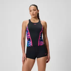Women's Hyperboom Splice Tankini Set Black/Pink