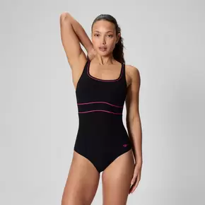 Women's Shaping Contour Eclipse Solid Swimsuit Black/Pink