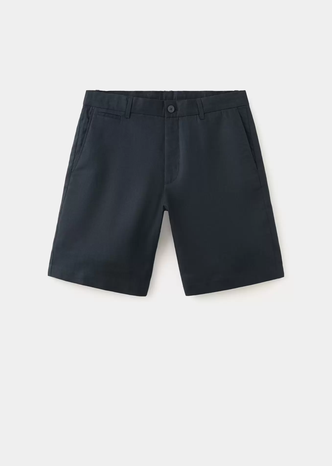 Slim-fit 100% linen bermuda shorts