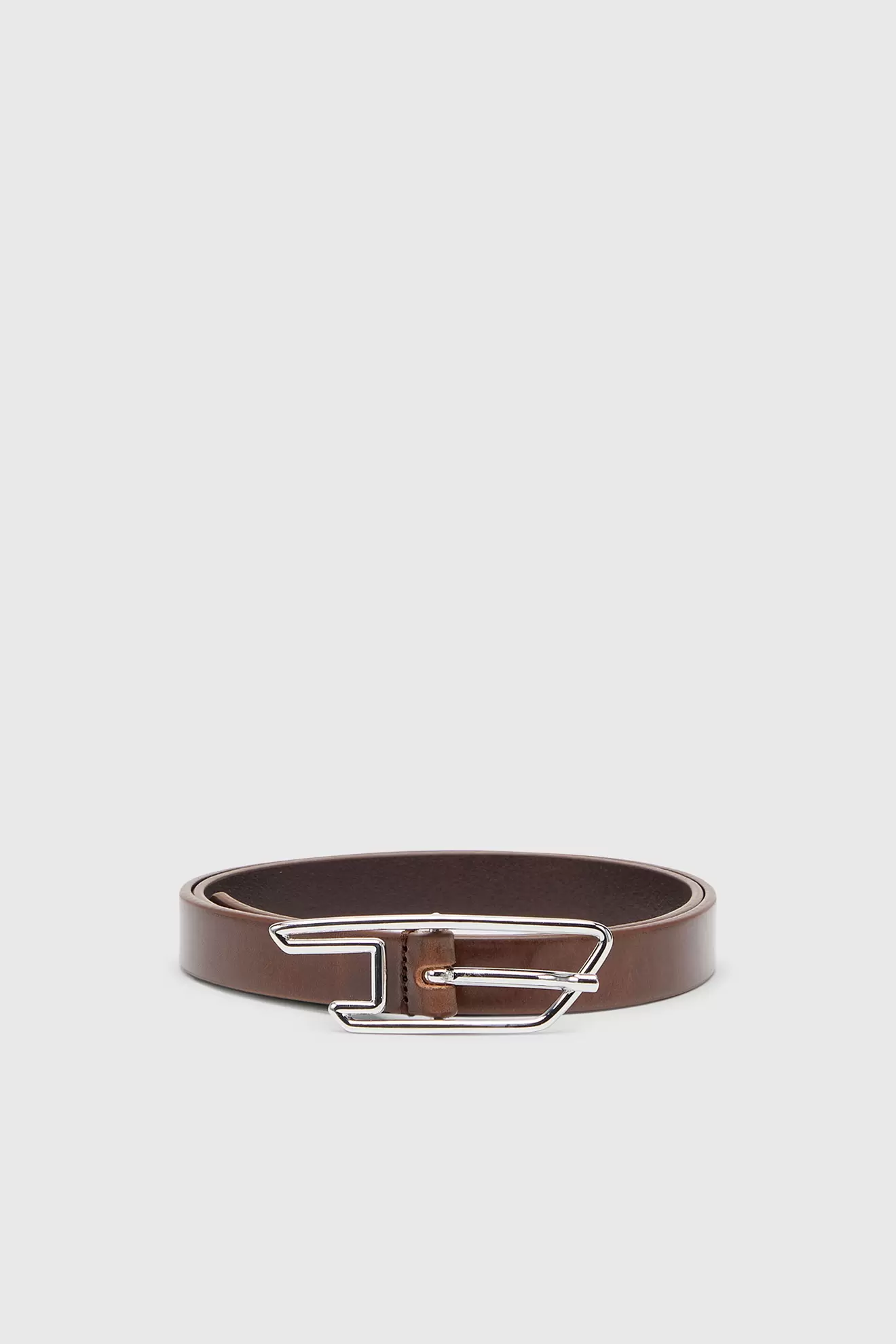 2cm belt in pull-up leather with D buckle