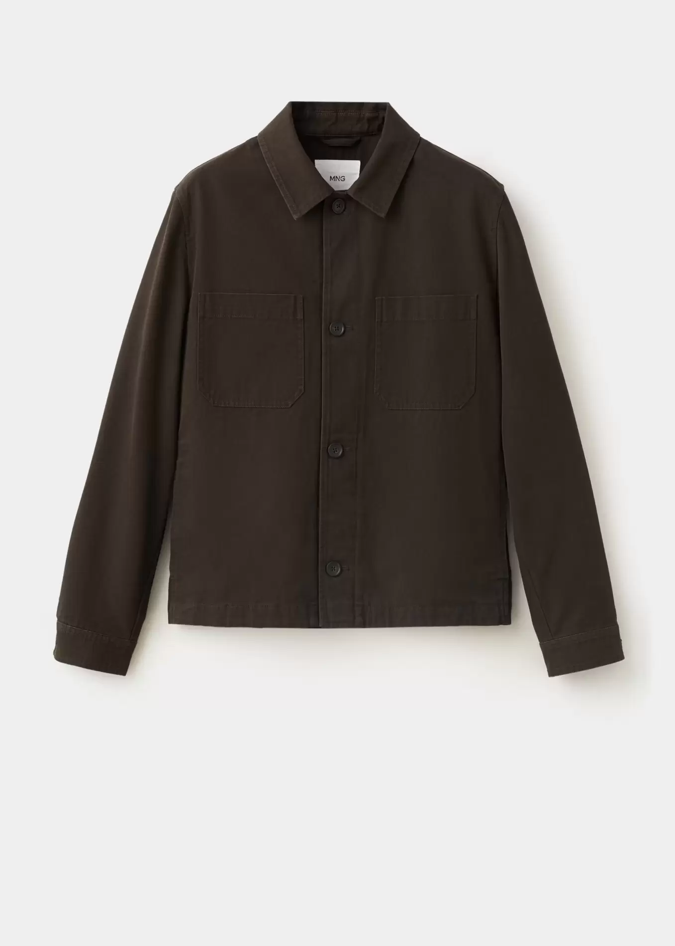 100% cotton overshirt with pocket