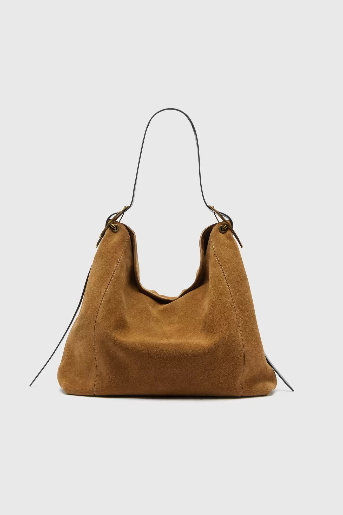 D-Line-Hobo bag in waxed suede