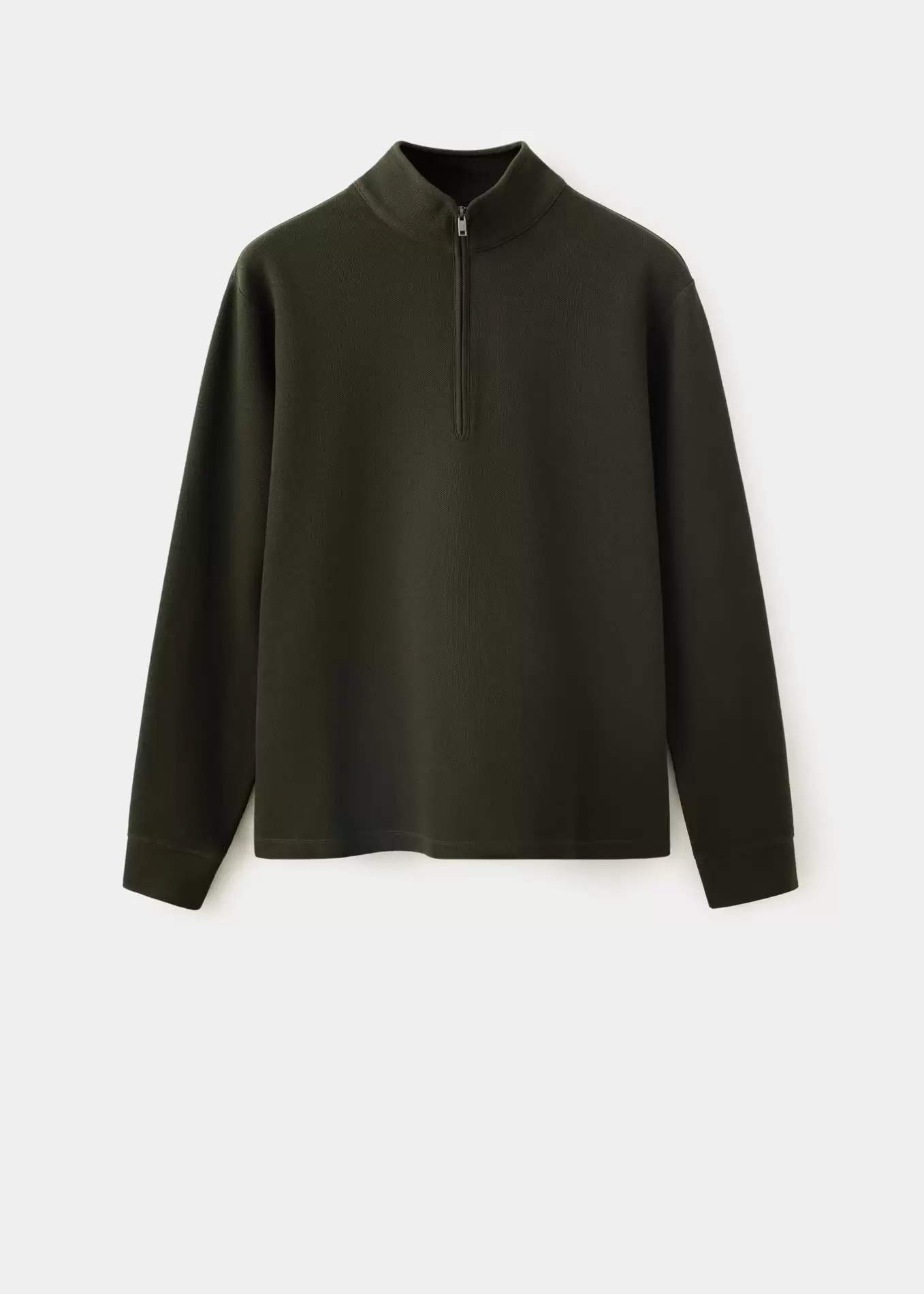 Cotton sweatshirt zipper