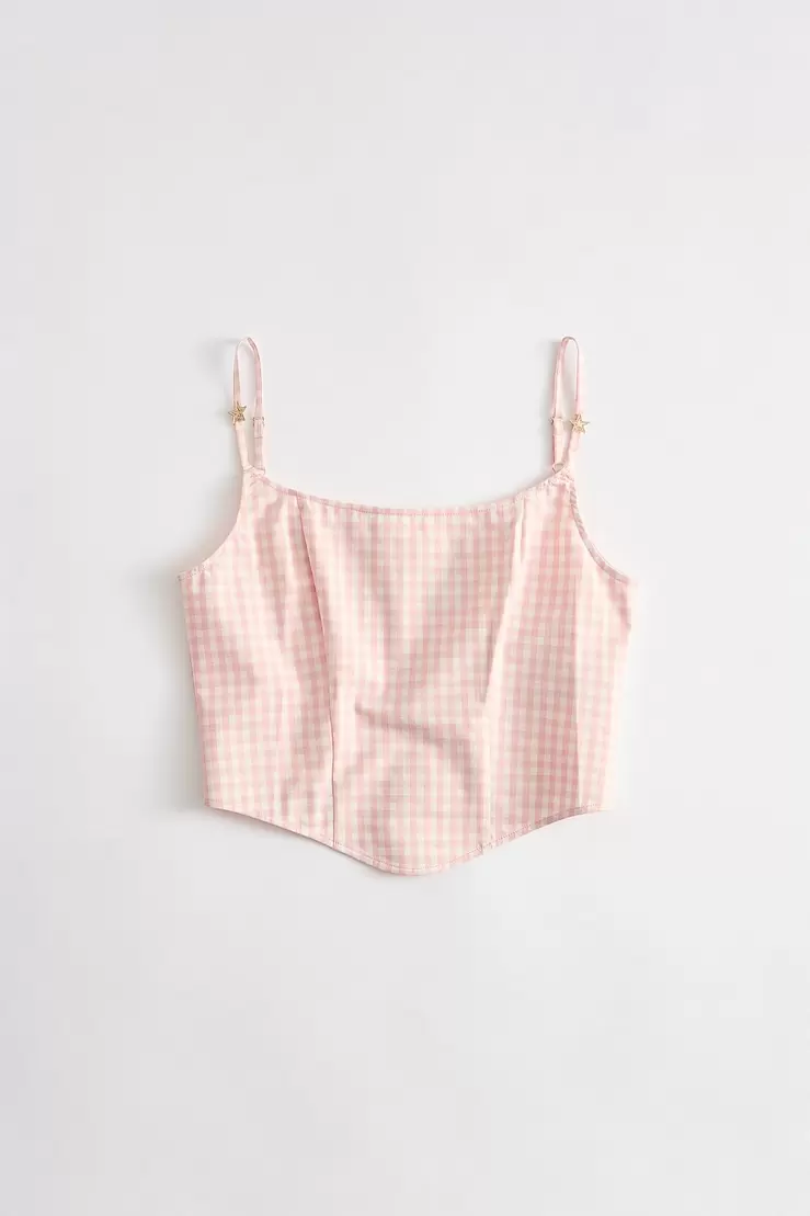 Printed corset top