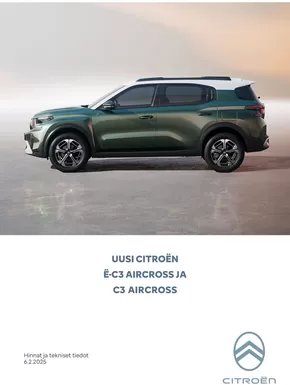 Citroën -luettelo, Helsinki | Citroën UUSI C3 & ë-C3 Aircross. | 2025-05-26T00:00:00.000Z - 2026-05-26T00:00:00.000Z
