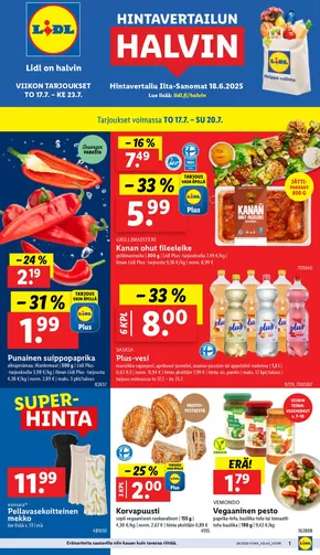 Lidl -luettelo, Vaasa | Uusia tarjouksia löydettäväksi | 2025-07-14T00:00:00.000Z - 2025-07-23T00:00:00.000Z