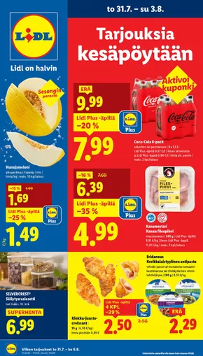 Lidl -luettelo, Seinäjoki | Huippudiilejä kaikille asiakkaille | 2025-07-28T00:00:00.000Z - 2025-08-06T00:00:00.000Z