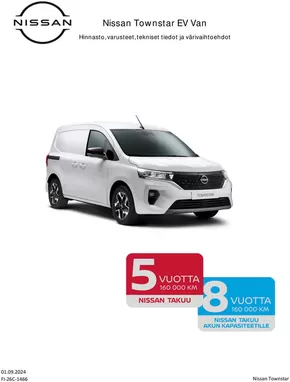 Nissan -luettelo, Espoo | Townstar EV asiakashinnasto | 2025-07-30T00:00:00.000Z - 2025-12-31T00:00:00.000Z