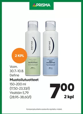 Prisma -luettelo, Vaasa | Prisma Muotoilutuotteet 30.7.–10.8. | 2025-07-30T00:00:00.000Z - 2025-10-08T00:00:00.000Z
