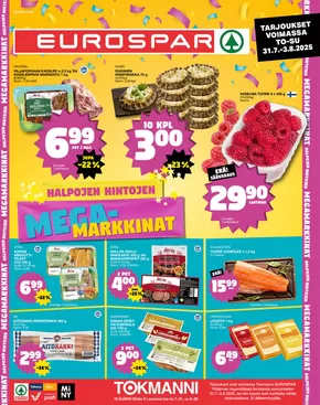 Tokmanni -luettelo, Jämsä | EUROSPAR Ylöjärvi Ruokasanomat | 2025-07-31T00:00:00.000Z - 2025-08-03T00:00:00.000Z