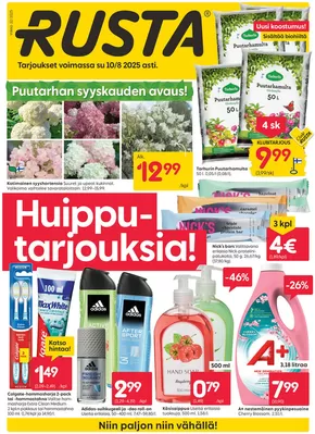 Rusta -luettelo, Perho | Rusta tarjoukset | 2025-08-04T00:00:00.000Z - 2025-08-10T00:00:00.000Z