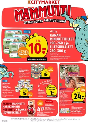 K-Citymarket -luettelo, Imatra | K-citymarket tarjoukset | 2025-08-04T00:00:00.000Z - 2025-08-17T00:00:00.000Z