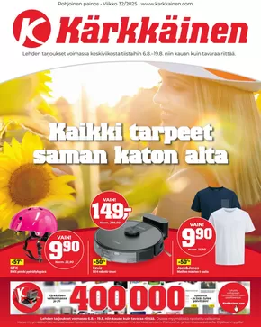 Kärkkäinen -luettelo, Pudasjärvi | Näköislehti Kärkkäinen | 2025-08-06T00:00:00.000Z - 2025-08-19T00:00:00.000Z