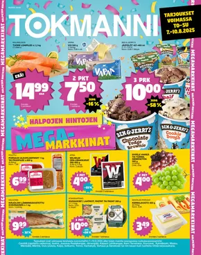 Tokmanni -luettelo, Pihtipudas | Ruokasanomat | 2025-08-07T00:00:00.000Z - 2025-08-10T00:00:00.000Z