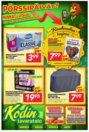 Kodin Tavaratalo -luettelo, Raasepori | Ajankohtaiset diilit ja tarjoukset | 2025-08-01T00:00:00.000Z - 2025-08-31T00:00:00.000Z