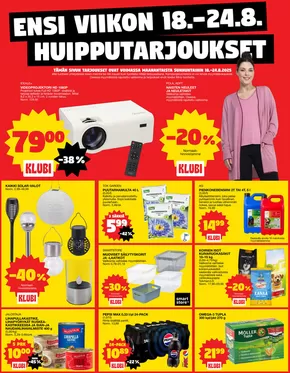 Tokmanni -luettelo, Mäntyharju | Ensi viikon huipputarjoukset | 2025-08-18T00:00:00.000Z - 2025-08-24T00:00:00.000Z