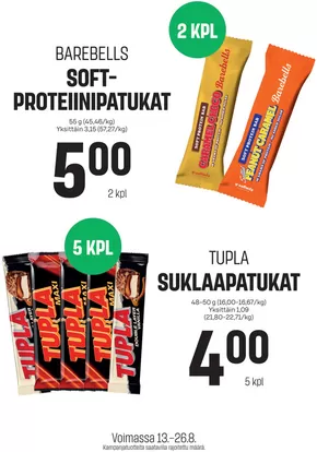 Sale -luettelo, Oulu | Mahtava tarjous kaikille asiakkaille | 2025-08-13T00:00:00.000Z - 2025-08-26T00:00:00.000Z