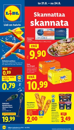 Lidl -luettelo, Joensuu | Eksklusiivisia diilejä ja löytöjä | 2025-08-18T00:00:00.000Z - 2025-08-27T00:00:00.000Z
