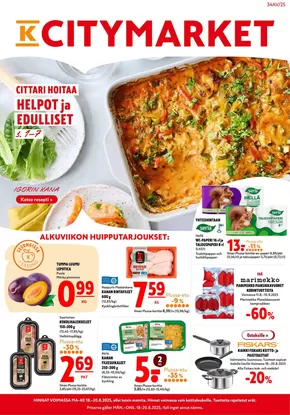 K-Citymarket -luettelo, Kajaani | K-citymarket tarjoukset | 2025-08-18T00:00:00.000Z - 2025-08-20T00:00:00.000Z