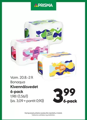 Prisma -luettelo, Vantaa | TOK Prisma Bonaqua 20.8.-2.9. | 2025-08-20T00:00:00.000Z - 2025-09-02T00:00:00.000Z