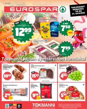 Tokmanni -luettelo, Oulu | EUROSPAR Ylöjärvi Ruokasanomat | 2025-08-21T00:00:00.000Z - 2025-08-24T00:00:00.000Z
