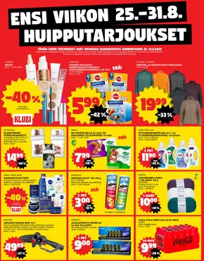 Tokmanni -luettelo, Imatra | Ensi viikon huipputarjoukset | 2025-08-25T00:00:00.000Z - 2025-08-31T00:00:00.000Z