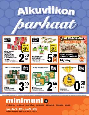Minimani -luettelo, Lahti | Minimani Yhtiöt Oy | 2025-08-25T00:00:00.000Z - 2025-08-27T00:00:00.000Z