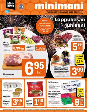 Minimani -luettelo, Ylivieska | Minimani Yhtiöt Oy | 2025-08-27T00:00:00.000Z - 2025-08-31T00:00:00.000Z