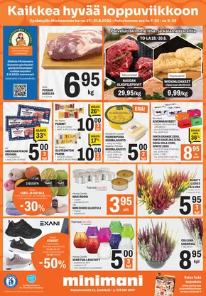 Minimani -luettelo, Oulu | Mahtava tarjous tarjoushaukoille | 2025-08-27T00:00:00.000Z - 2025-09-23T00:00:00.000Z