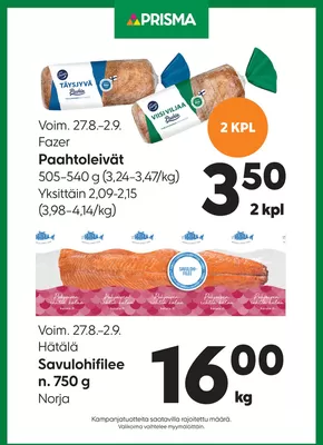 Prisma -luettelo, Pori | Prisma ketjukampanjat vko 35-36 | 2025-08-27T00:00:00.000Z - 2025-09-02T00:00:00.000Z