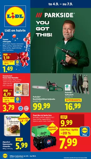Lidl -luettelo, Ylöjärvi | Parhaat löytömme | 2025-09-01T00:00:00.000Z - 2025-09-10T00:00:00.000Z