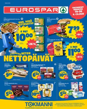 Tokmanni -luettelo, Riihimäki | EUROSPAR Ylöjärvi Ruokasanomat | 2025-09-04T00:00:00.000Z - 2025-09-18T00:00:00.000Z